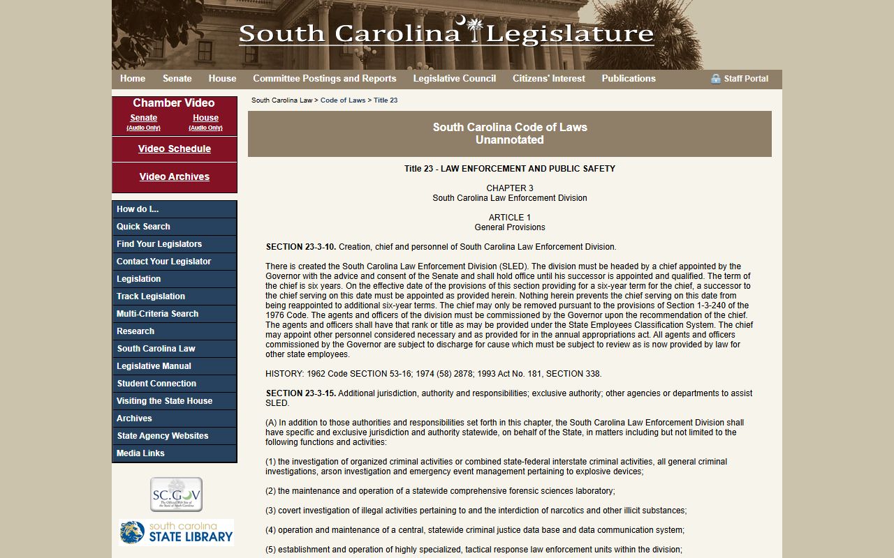 Greenville County arrest records SLED criminal history law