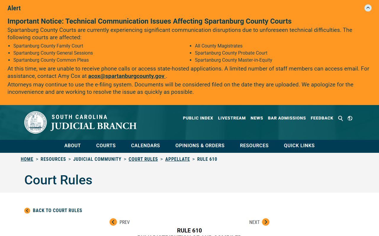 Compiled judicial data limits for Greenville County court records