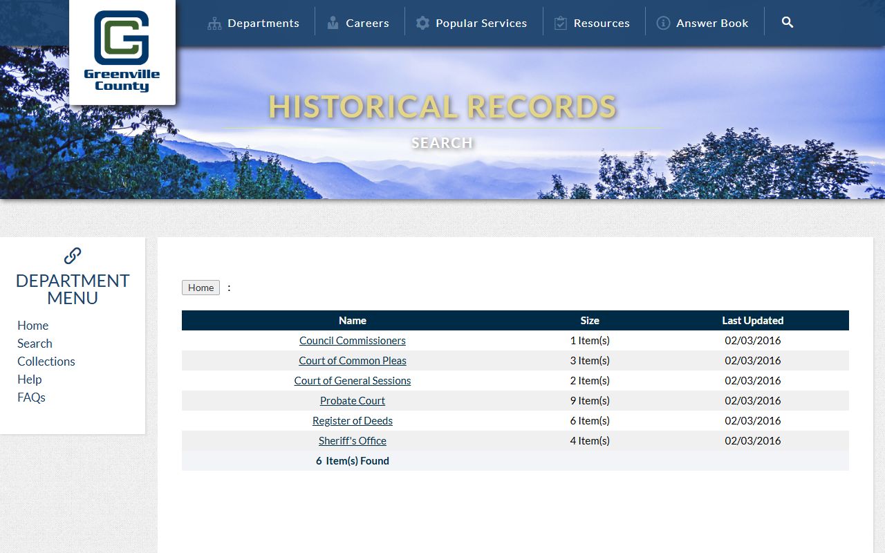 Greenville County historical court records search