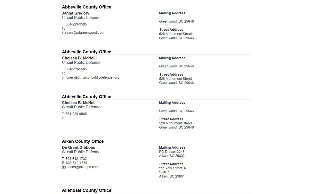 Greenville County criminal court records SCCID statewide office listing