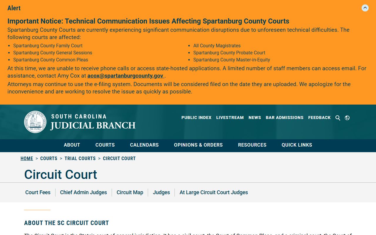 Greenville County criminal court records Circuit Court source